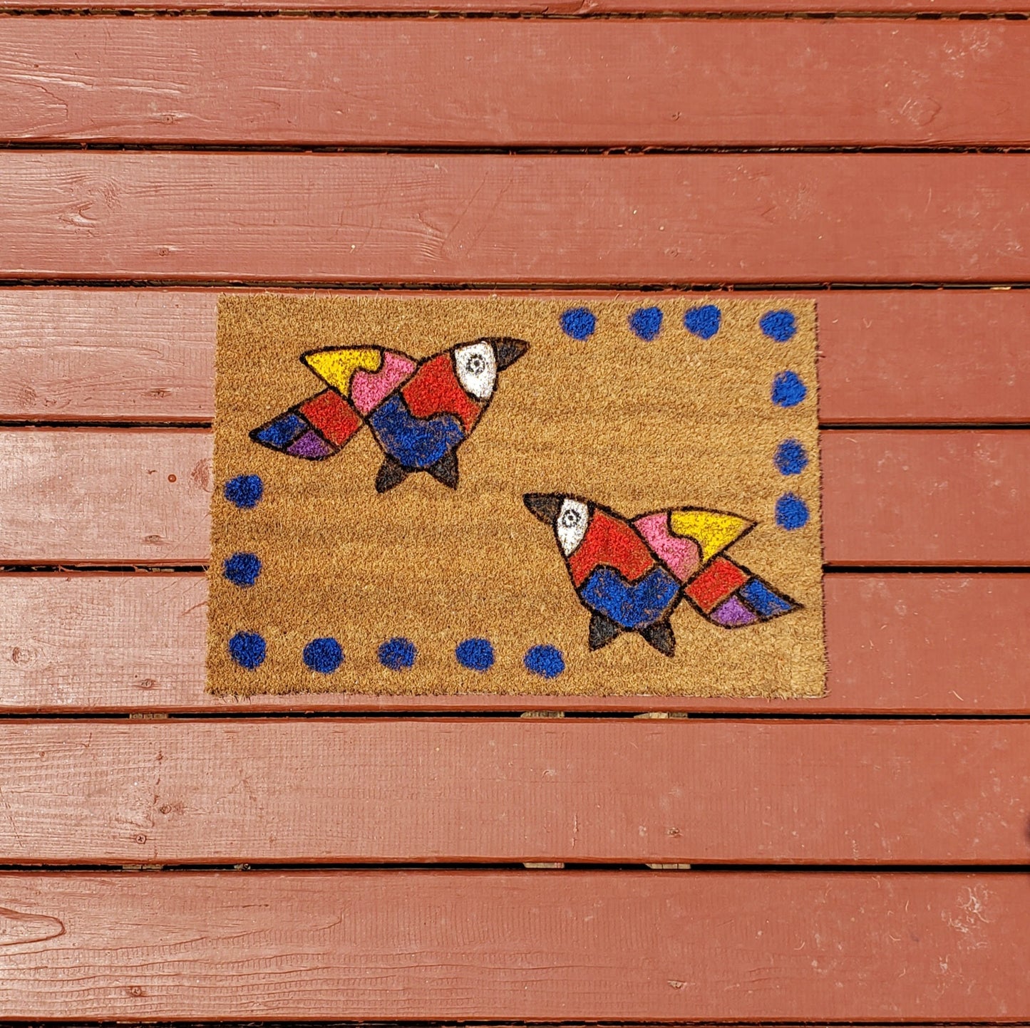 Pajarito Corner Dots Doormat